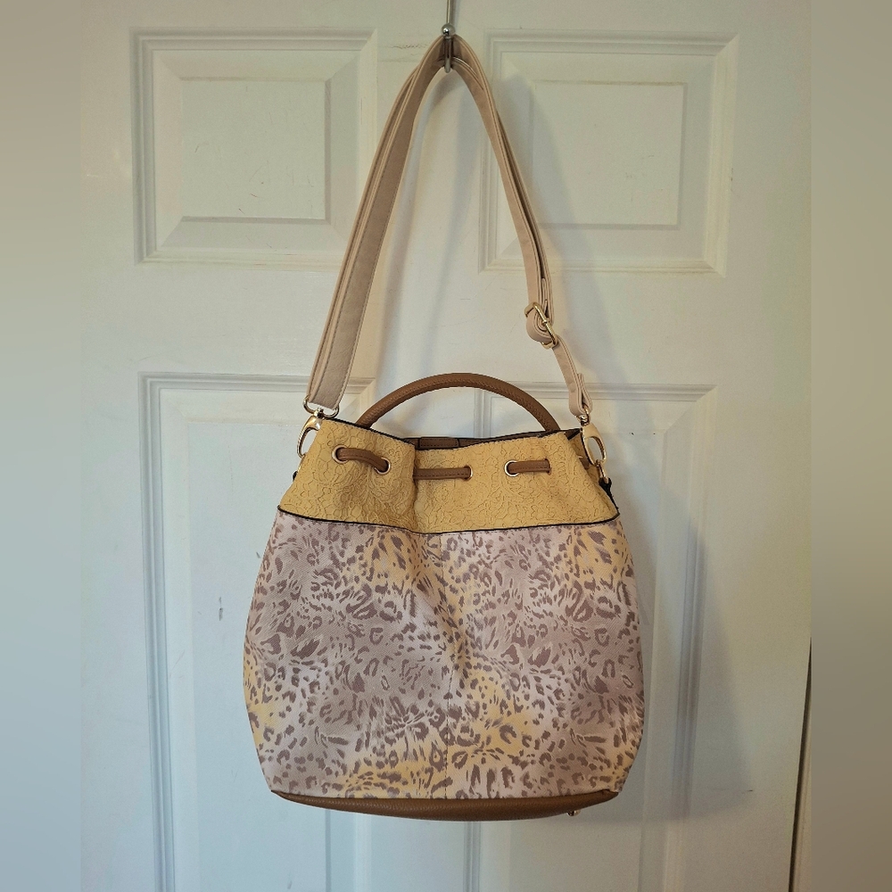 Cato "Mixed Pattern" Drawstring Bucket Bag - image 3